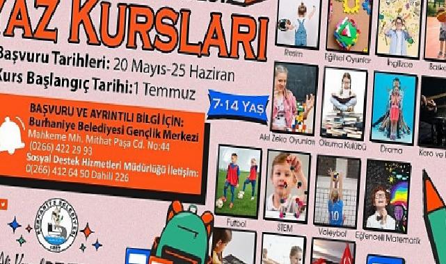 Burhaniye Belediyesi Gençlik Merkezi yıl boyunca sürdürdüğü kurslarını yaz tatilinde de artırarak devam ettirecek