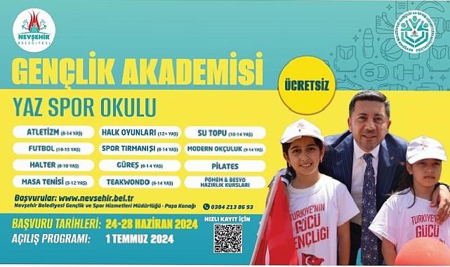 Nevşehir Belediyesi tarafından çocukların ve gençlerin zihinsel ve bedensel gelişimleri ile sosyalleşmelerine katkı sağlamak, ayrıca yeteneklerini ortaya çıkarmak amacıyla Yaz Spor Okulları açılacak