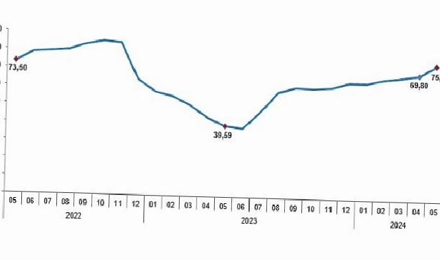 Tüik: Tüketici fiyat endeksi (TÜFE) yıllık %75,45, aylık %3,37 arttı